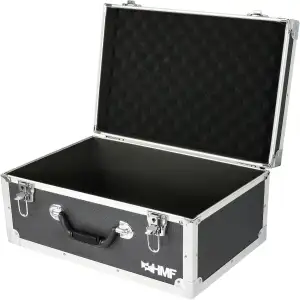 HMF Fotokoffer mit Schaumstoff, gepolsterter Transportkoffer mit Aluminiumrahmen