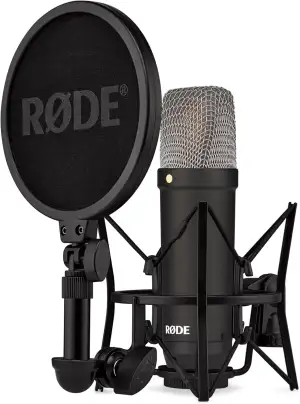 RØDE NT1 Signature Series Großmembrankondensatormikrofon mit Schockhalterung, Po