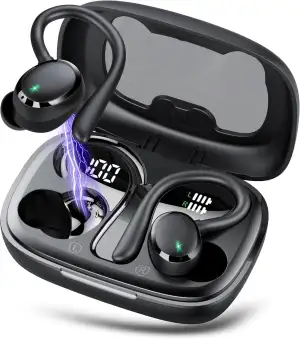 Bluetooth Kopfhörer Sport, Kopfhörer Kabellos Bluetooth 5.3 mit HD Mic, In Ear K