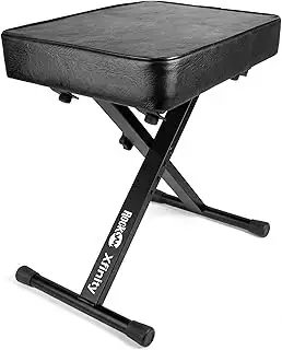 RockJam Premium Adjustable Padded Keyboard Bench or Digital Piano Stool