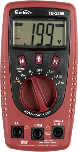 Testboy 2200 Digital-Multimeter mit Kabelbruchdetektor und Ionisationstrommessun