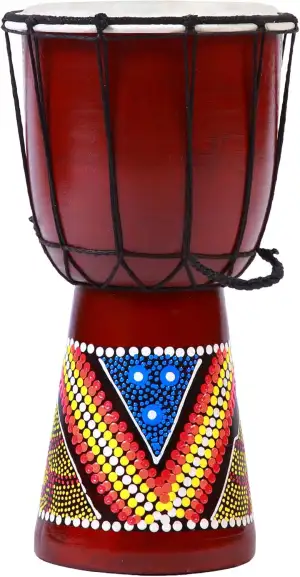 30cm Hohe Kinder Djembe bunt bemalt Trommel Drum Handarbeit