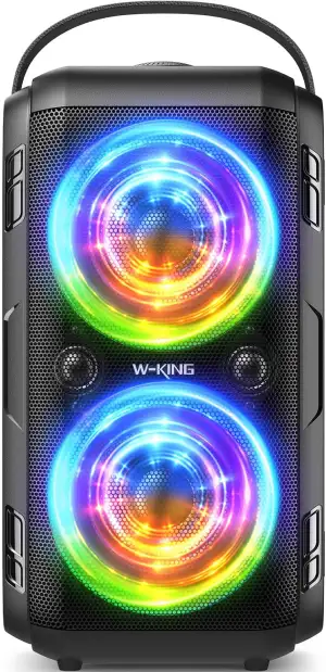 180W PEAK Musikbox Bluetooth Lautsprecher Groß, W-KING 80W Party Boom Box Laut B