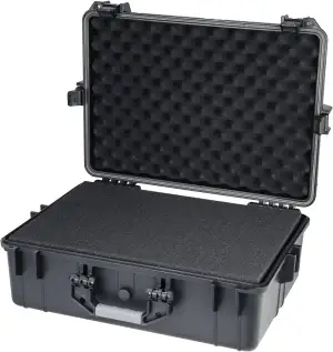 HMF ODK100 Outdoor-Fotokoffer, Transportkoffer mit Rasterschaumstoff | 57 x 41,5