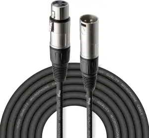 Stagg SMC6 Kabel, XLR (m) -XLR (f), Mikrofon-zu-Mischpult, 6 Meter lang, Schwarz