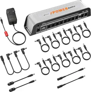 Donner DP-Z 9V Gitarrenpedal-Netzteil 10 isolierter DC-Ausgang mit USB-Anschluss
