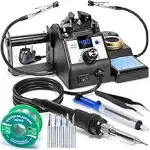 YIHUA 926LED-IV 60W Lötstation 90~480°C lötkolben set mit 2 aufsteckbaren helfenden Händen, Lötdr...