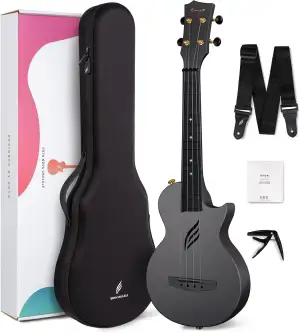 Enya Konzert Ukulele Nova U 23 Zoll Kohlefaser Anfänger Ukulelen Set mit Tasche 