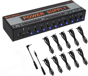 STRICH SPS-10 Gitarrenpedal-Netzteil, 10 Isolierte DC Ausgänge für 9V/12V/18V Gi
