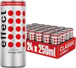 effect CLASSIC Energy Drink – Tray mit 24 x 250 ml Energy Dosen Einweg, Koffeinhaltiges Erfrischu...