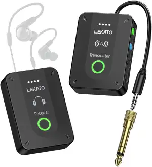LEKATO MS-02 Drahtloses In-Ear Monitoring System, Professionelles kabelloses 2.4