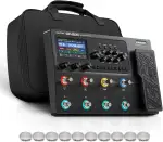 VALETON Gitarren Bass Multi-Effekt Prozessor mit Amp Modellierung IR Cabinets 240+ Effekte 140 Amp Simulationen 100 Drumrhythmen Looper USB Audiointerface MIDI I/O Expression Pedal GP-200 + Tasche