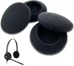 Headset Ohrpolster für Logitech Kopfhörer - 2 Paar Schaumstoff PolsterKopfhörer Ohrpolster, Ersatz-Ohrpolster für Logitech H330 / H340 / H110 / H111 Kopfhörer Schutzüberzug Headset (50mm, Schwarz)