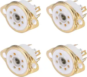 QUARKZMAN 4 Stück Röhrensockel 7 Pins Keramik-Vakuumröhrensockel Ventil 16mm Dur