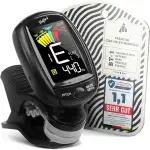 BELFORT® TuneMax Clip-On Tuner für alle Instrumente - Universal-Stimmgerät für Gitarre, Ukulele, Violine, Bass, Saz und Chromatisch (Universal Modus) + eBook (E Gitarren Zubehör, Gitarren Stimmgerät)