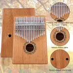 Dripex Kalimba 17 Schlüssel, Finger Daumenklavier Kalimba Thumb Piano Marimba Instrument für Musikliebhaber Anfänger (Mahagoni)
