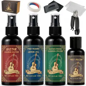 9-teiliges Gitarren-Reinigungsset mit Bundpolitur, Gitarrenreiniger verhindert V