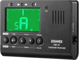 Donner 3 in 1 Metronom Stimmgerät Gitarre Tuner Tongenerator mit LCD Display Elektronisches Metronom für Gitarre, Ukulele, Bass, Violin, Mandoline, Klavier, Trompete, Chromatischer (DMT-01)
