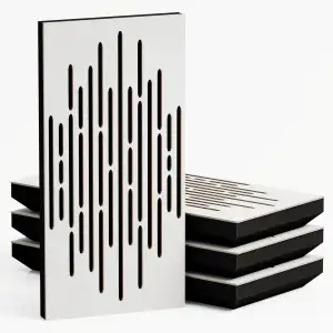 4er-Pack – Schmaler schallabsorbierender Akustik-Diffusionspanel | 50x25cm | Dif