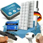 Reinigungsknete Handy Reinigungsset – iPhone Zuebhör mit 60 Reinigungsknete-Portionen, Multifunktionswerkzeug & Mikrofasertuch – Ladebuchse Reiniger für AirPods, USB-C & Lautsprecher