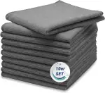 ZOLLNER 10er Set Mikrofasertücher für streifenfreien Glanz - flusenfreie und saugstarke Reinigung...