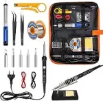 Lötkolben Set, 16 in 1 60W Soldering iron kit, 220-480°C Temperatur Einstellbar, Lötstation, 5 Lö...