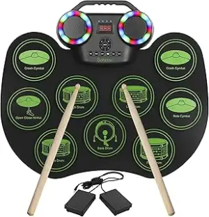 E-Drum Kit, Bonvvie tragbare wiederaufladbare digitale Rollentrommel von mit 9 P