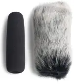 VideoMic Furry Windschutzscheibe und Schaumstoff-Abdeckung – Outdoor/Indoor Mikrofon-Windschutz für Rode VideoMic, NTG2, NTG1 und WSVM Mikrofon von YOUSHARES (2 Stück)