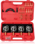 DAYUAN Synchrontester für 4 Vergaser Synchrontestgerät Vergaseruhren Synchronuhren PKW Motorrad Vakuumprüfer