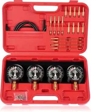 DAYUAN Synchrontester für 4 Vergaser Synchrontestgerät Vergaseruhren Synchronuhr