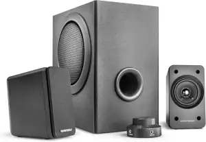 wavemaster MX3+ 2.1 Lautsprecher System (50 Watt) Aktiv-Boxen für TV/Tablet/Smar