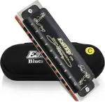 East Top Mundharmonika C Key Für T008K 10 Löcher Diatonic Blues Harmonica Für professionelle Spieler, Anfänger, Studenten, Erwachsene, Kinder, als Geschenk