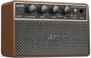 Mini-Gitarrenverstärker, LEKATO 10 W tragbarer Gitarrenverstärker mit Clean-/Ove