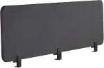 Beliani Dunkelgraue Schreibtischtrennwand 180 x 40 cm - Akustikschutz, Einfache Montage, Modernes Design - Wally