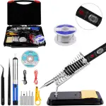 Lötkolben Set, Lötkolben 18 in 1 Lötset 60W Lötstation mit Temperatur Einstellbar 220-480°C, 5 Lötspitzen, Regelbar und EIN/AUS-Schalter für Elektrotechnik Reparaturen Profi Hobbybastler