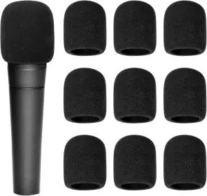 10 Stück Mikrofonabdeckung Schaumstoff Hohe Dichte Verdickte Mikrofonschutz für 