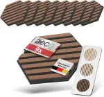Akustikpaneele Holz selbstklebend – 9er-Set | Echtholz Walnuss & Akustikfilz Schwarz | Hexagon 30x26cm – 3D Wandpaneele für Schalldämmung & Wandverkleidung Innen
