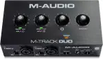 M-AUDIO M-Track Duo - USB Audio Interface für Aufnahmen, Streaming und Podcasting, mit Dualen XLR, Line- und DI-Eingängen, Inklusive Softwarepaket