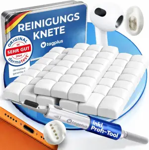 tagplus® Reinigungsknete Handy & Kopfhörer inkl. Profi Reinigungs-Tool, Handy Re