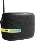 Pure Woodland Outdoor Bluetooth Lautsprecher – Wasserfeste Musikbox mit 10W Sound, DAB+ & FM Radio, 14h Akku, IP67 Schutz, tragbare Bluetooth Box, stabilem Bluetooth 5.1 Streaming - Schwarz