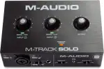 M-AUDIO M-Track Solo - USB Audio Interface für Aufnahmen, Streaming und Podcasting, mit XLR-, Line- und DI-Eingängen, Inklusive Softwarepaket