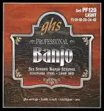 GHS Professional - PF120 - Banjo String Set, 6-String, Loop End, Stainless Steel, Light, .011-.042